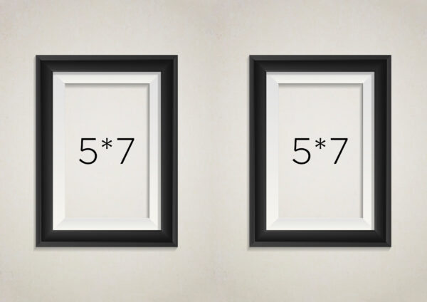 LAMINATED PHOTO FRAME 5*7 COMBO ( Portrait - Double Piece)