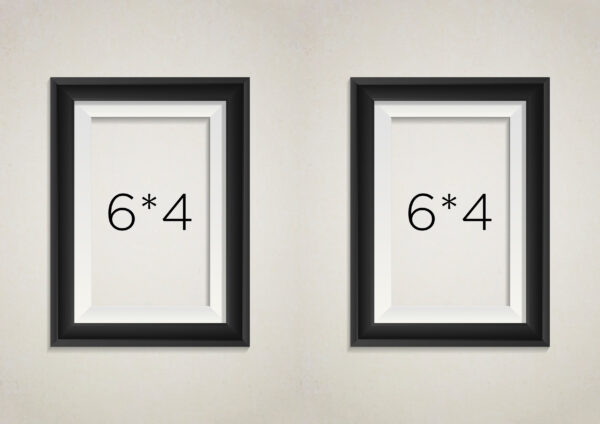 LAMINATED PHOTO FRAME 6*4 COMBO ( Portrait - Double Piece)