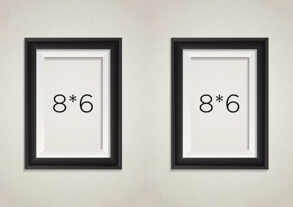LAMINATED PHOTO FRAME 8*6 COMBO ( Portrait - Double Piece)